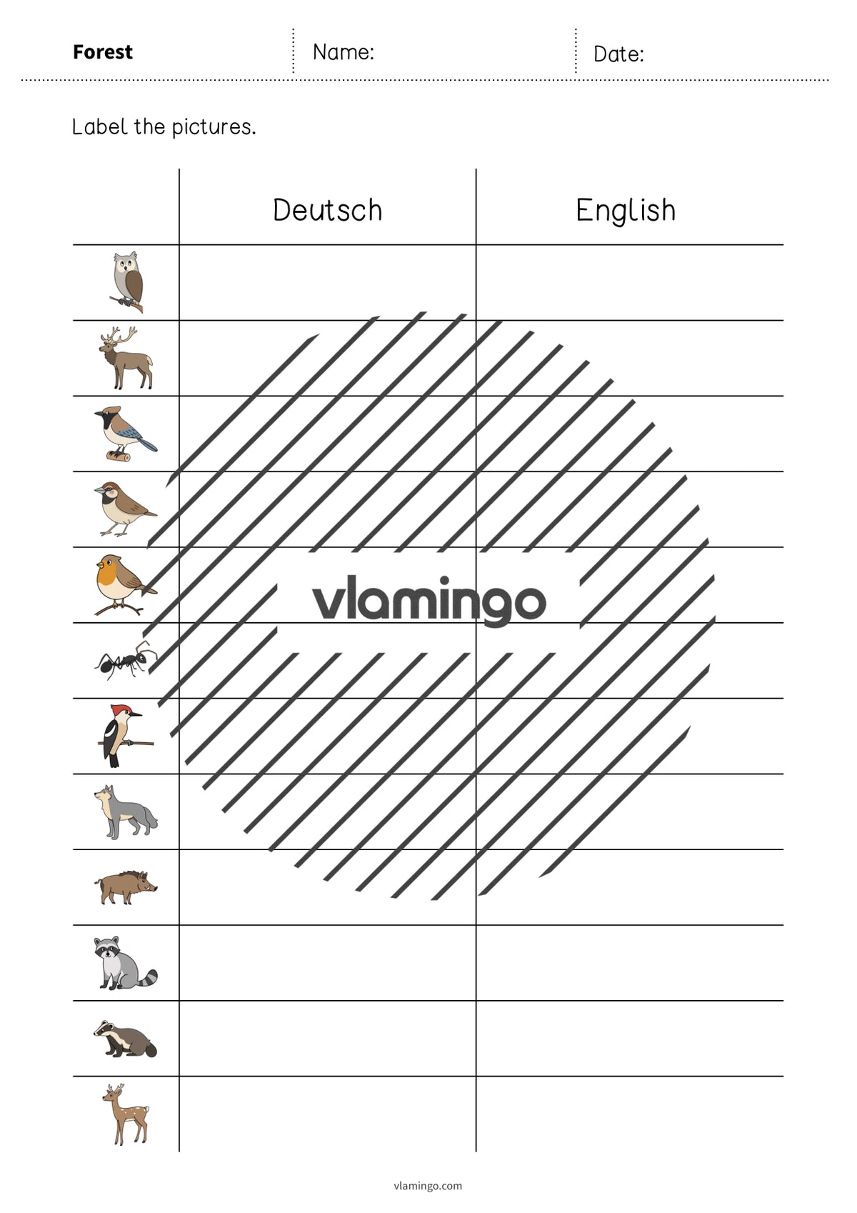 de englisch forest vocabulary worksheet 3 004
