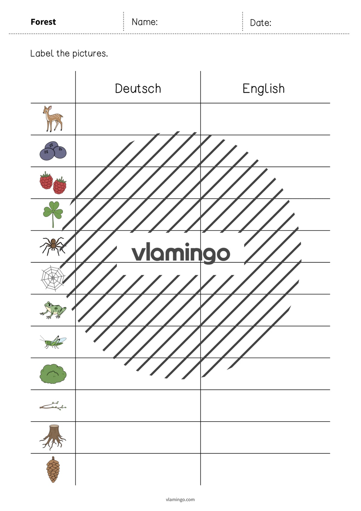 de englisch forest vocabulary worksheet 3 005