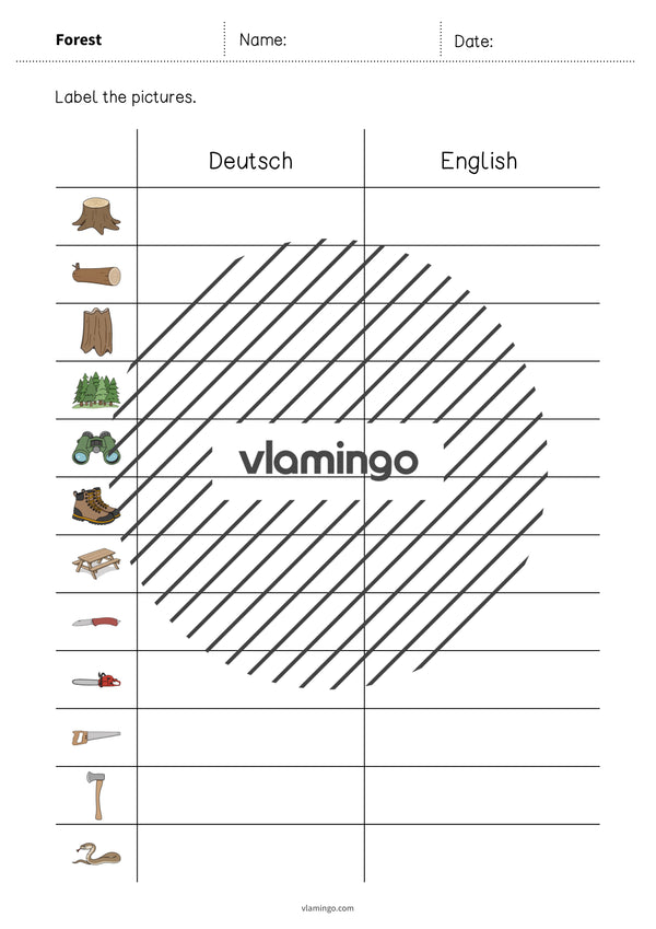 de englisch forest vocabulary worksheet 3 006