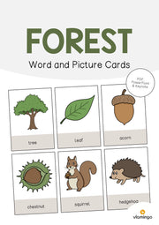 de englisch forest word and picture cards 001
