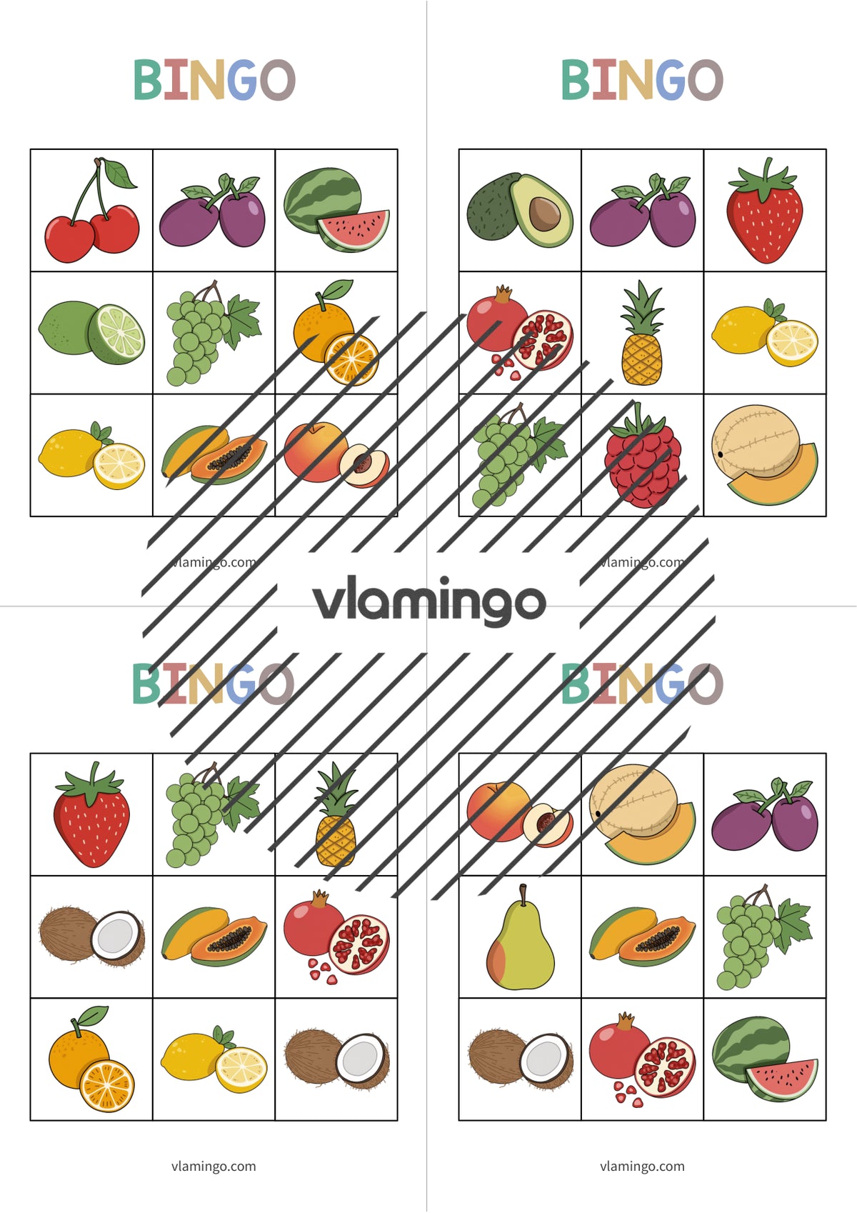 de englisch fruits bingo 008