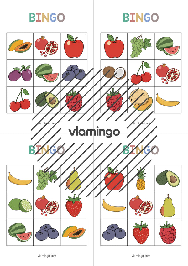 de englisch fruits bingo 011