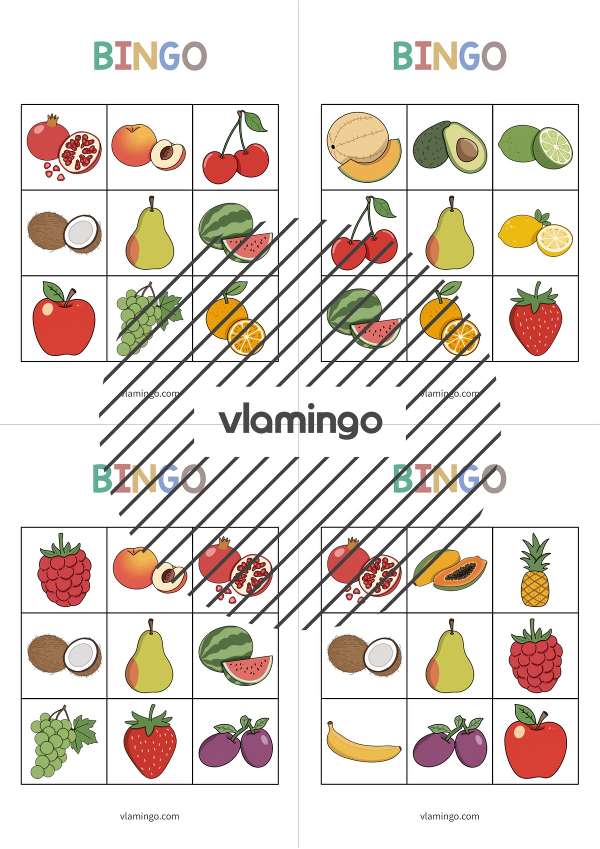 de englisch fruits bingo 012