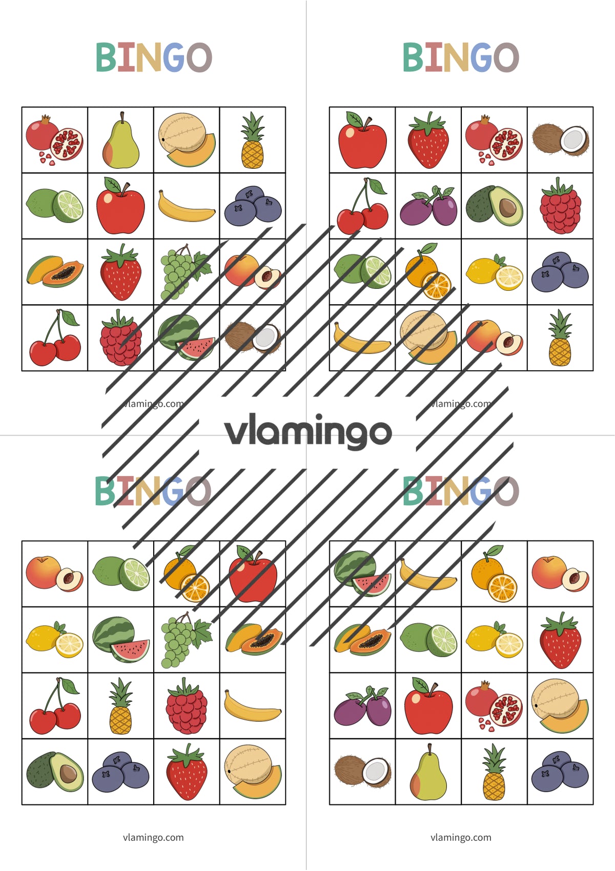 de englisch fruits bingo 019