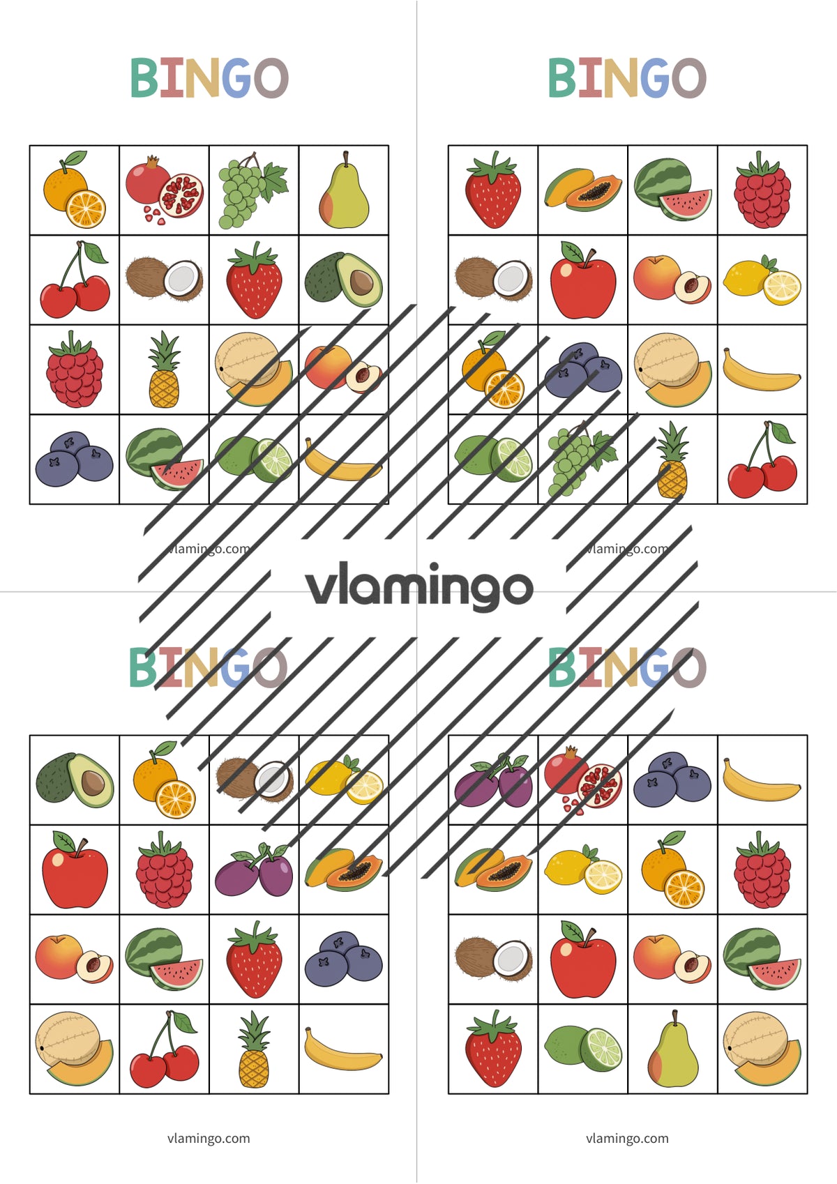 de englisch fruits bingo 020