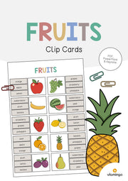 de englisch fruits clip cards 001