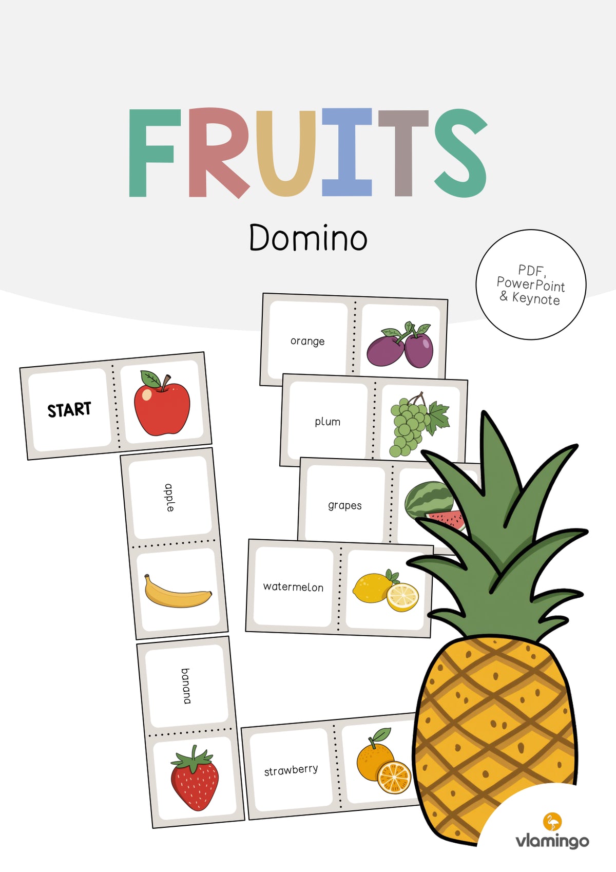 de englisch fruits domino 001