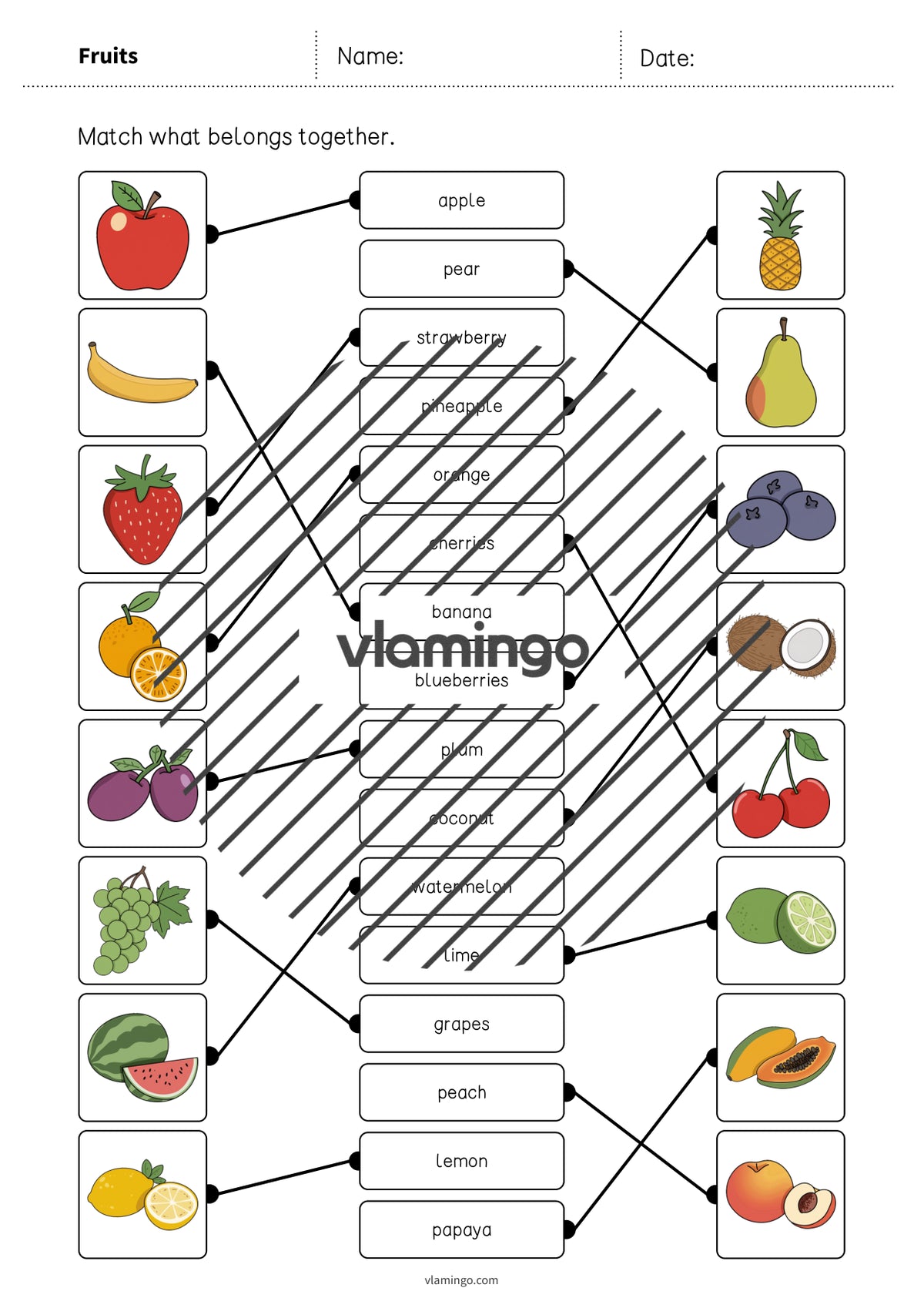 de englisch fruits draw the lines 1 006