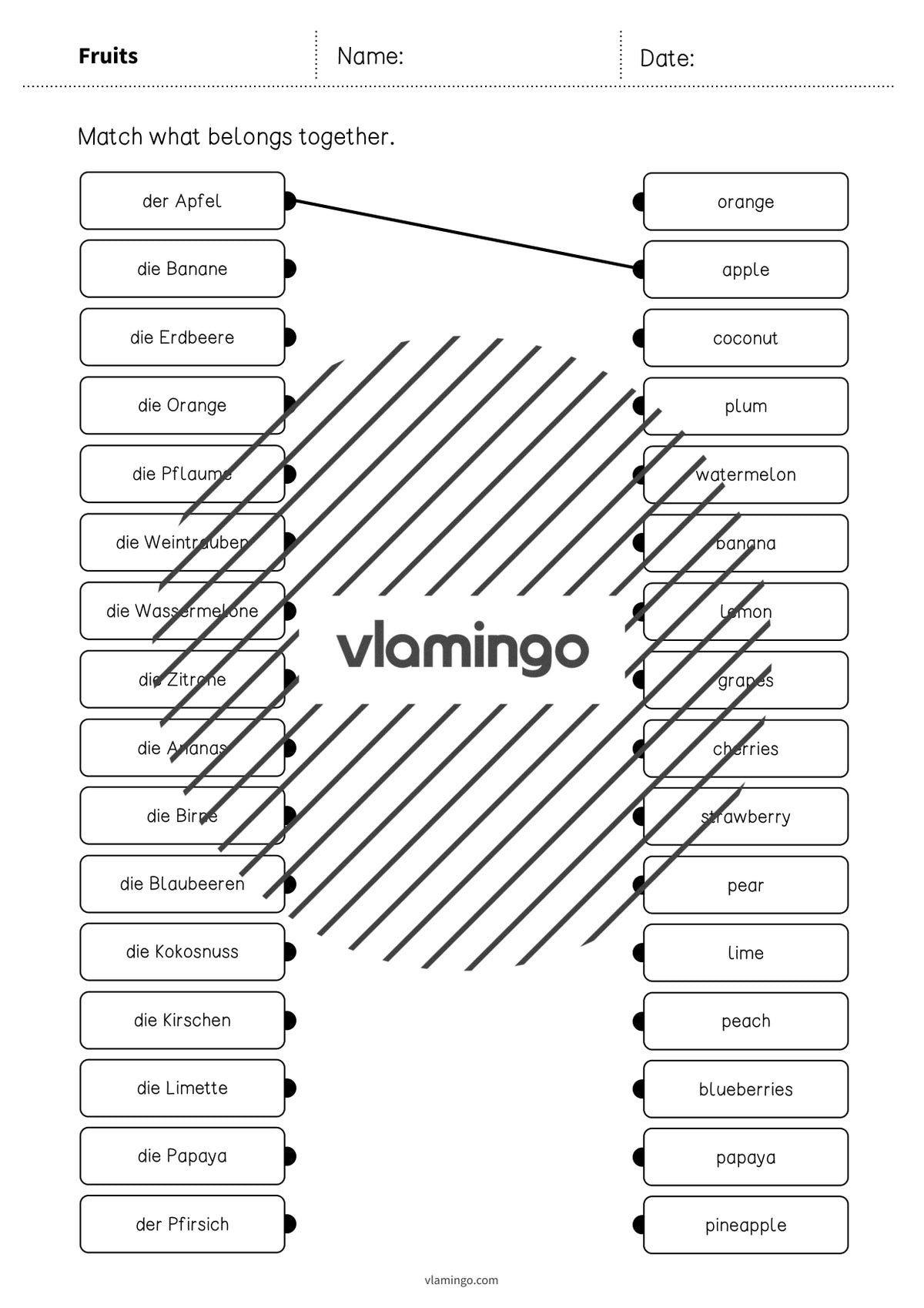 de englisch fruits draw the lines 3 003