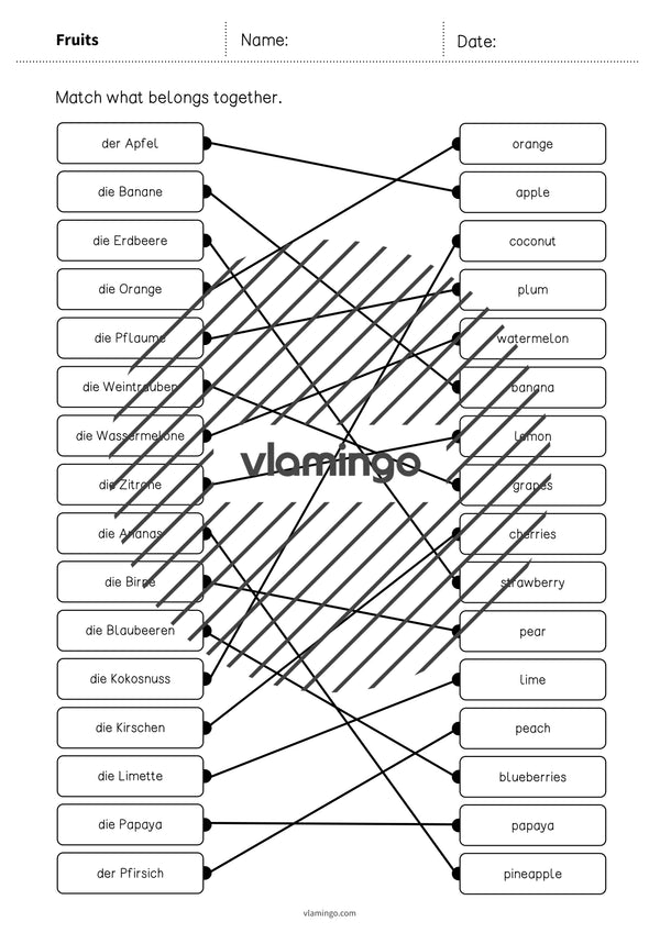 de englisch fruits draw the lines 3 006