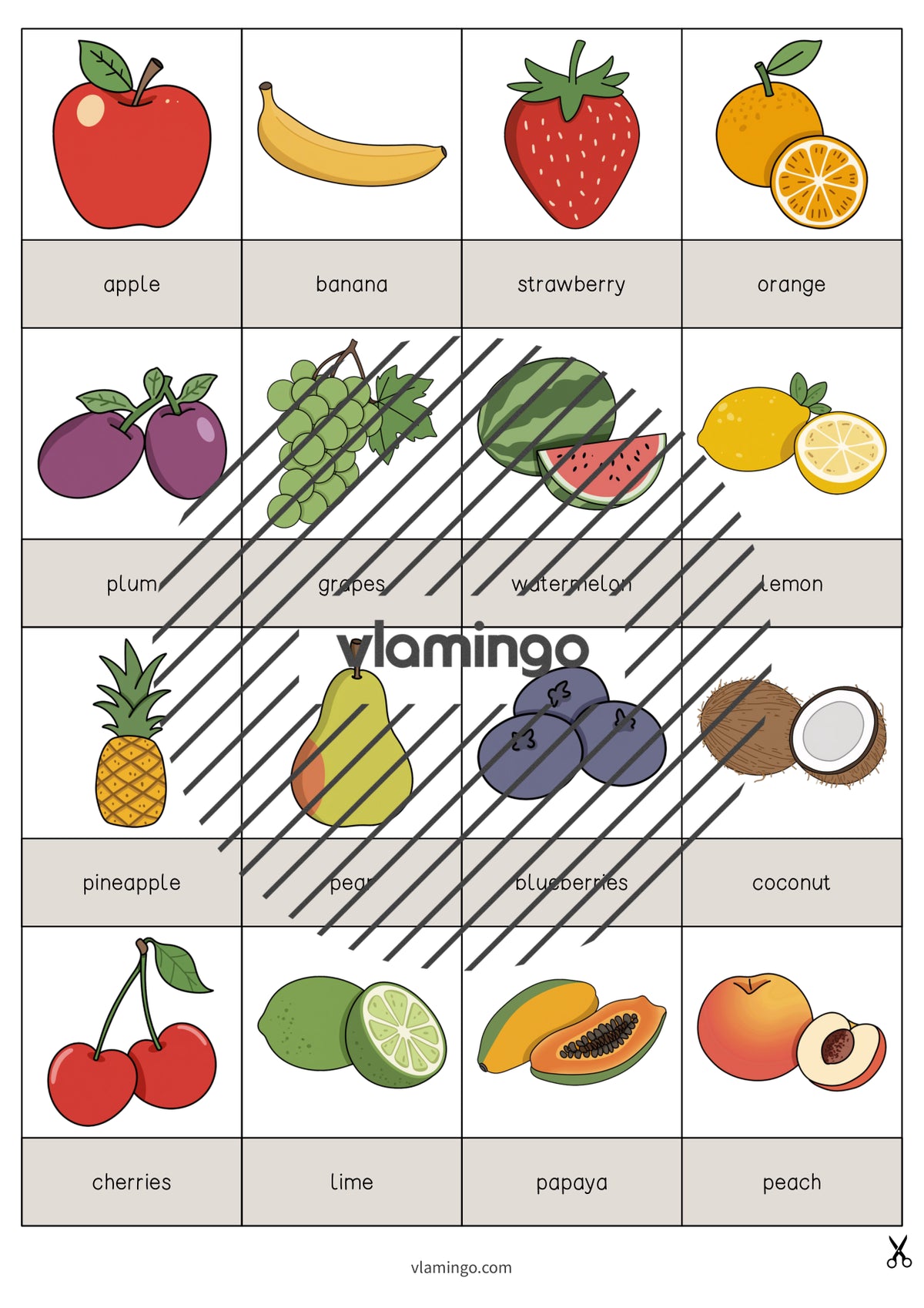 de englisch fruits drawing game 003