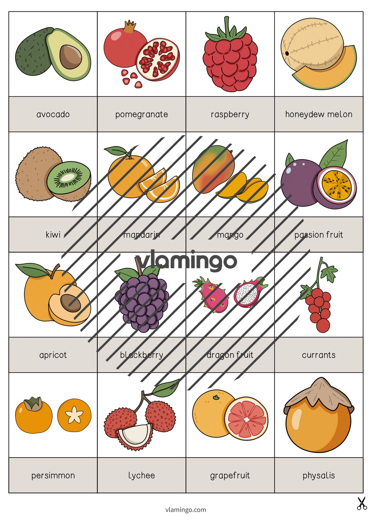 de englisch fruits drawing game 004