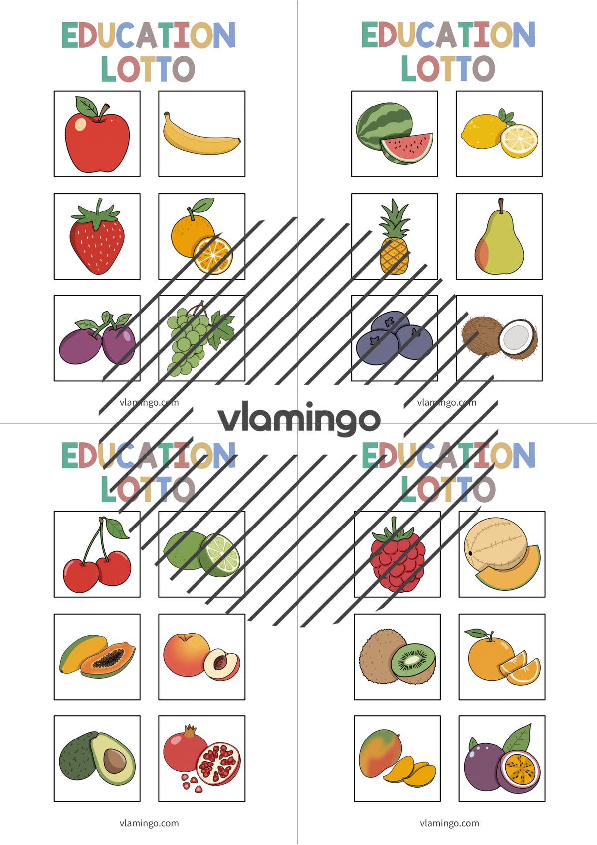 de englisch fruits education lotto 004