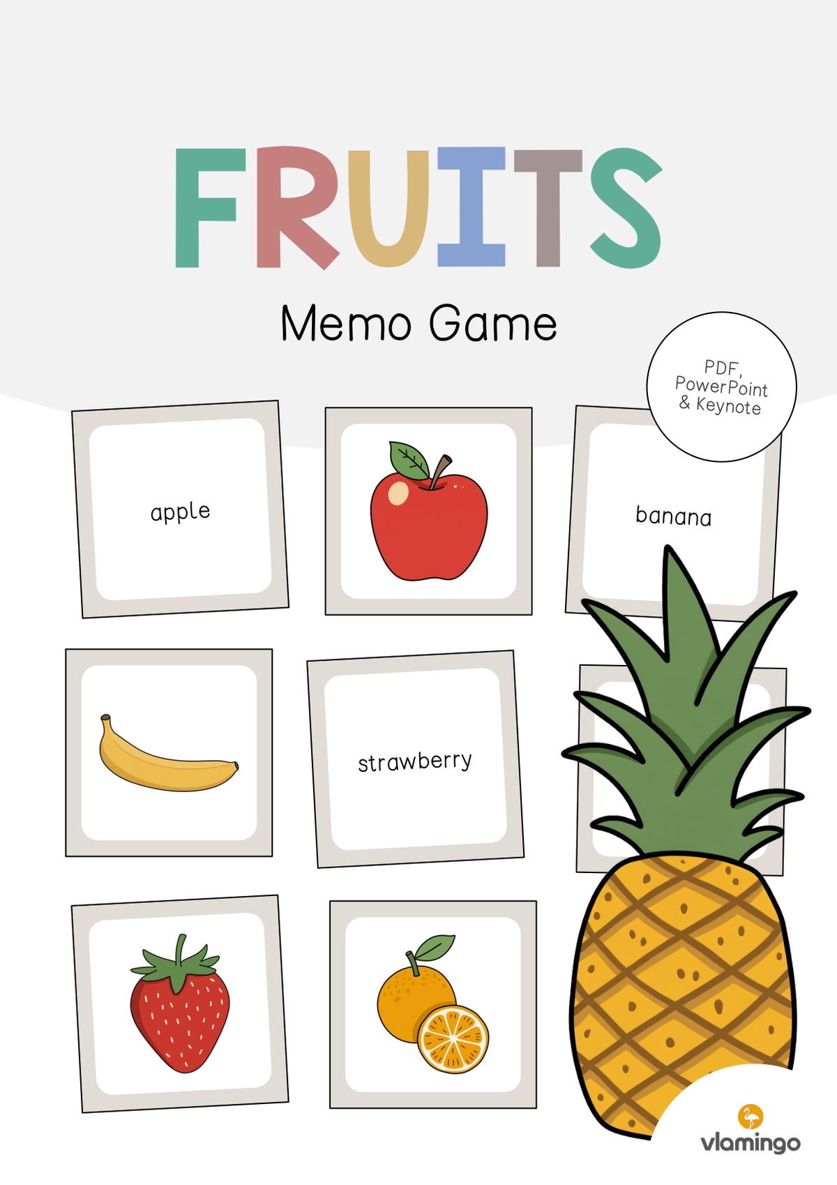 de englisch fruits memo game 001