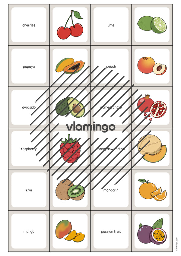 de englisch fruits memo game 004