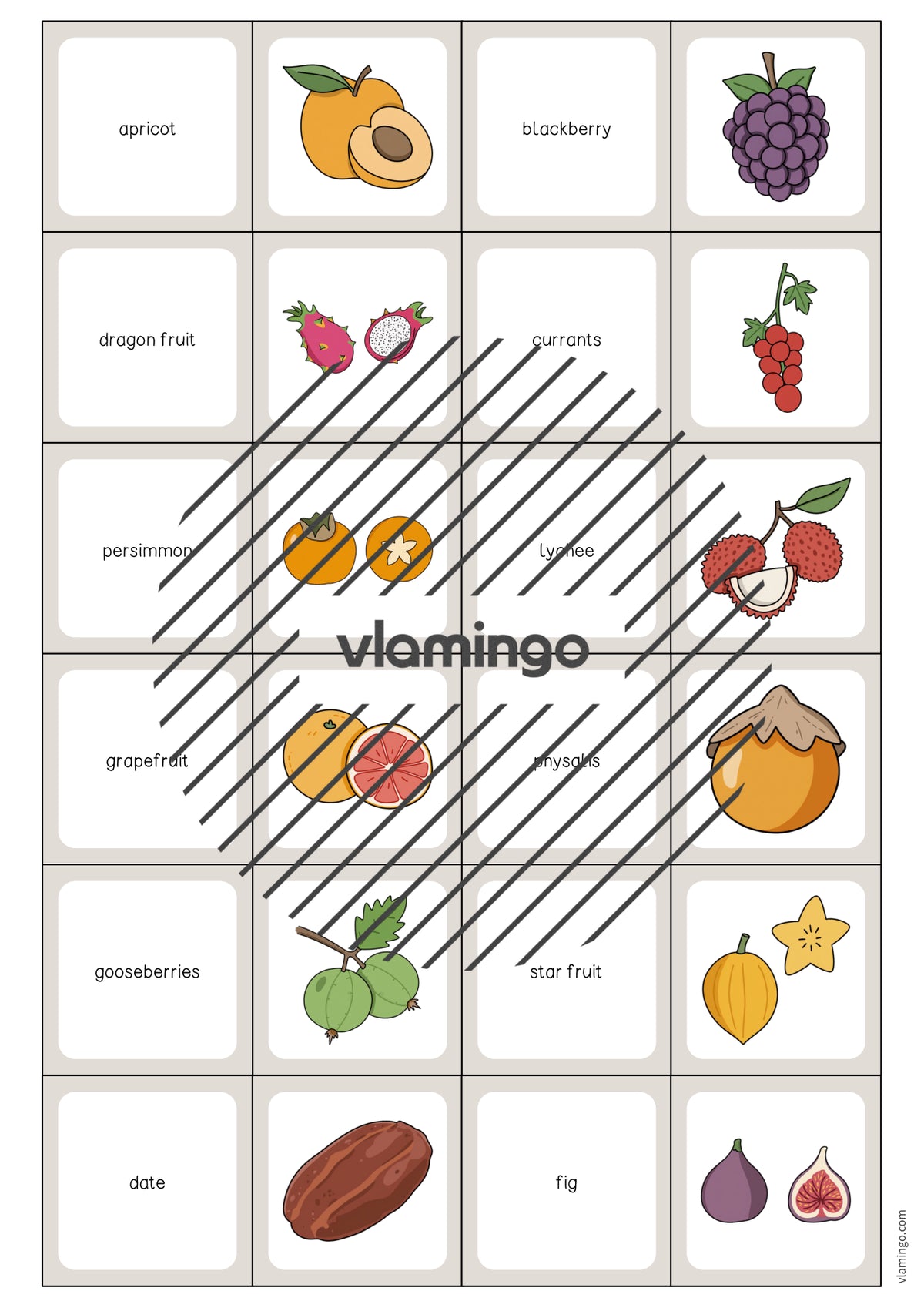 de englisch fruits memo game 005