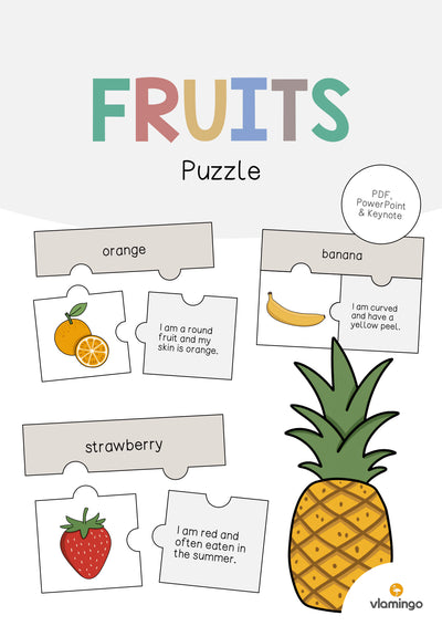 Fruits / Obst: Puzzle (Englisch)
