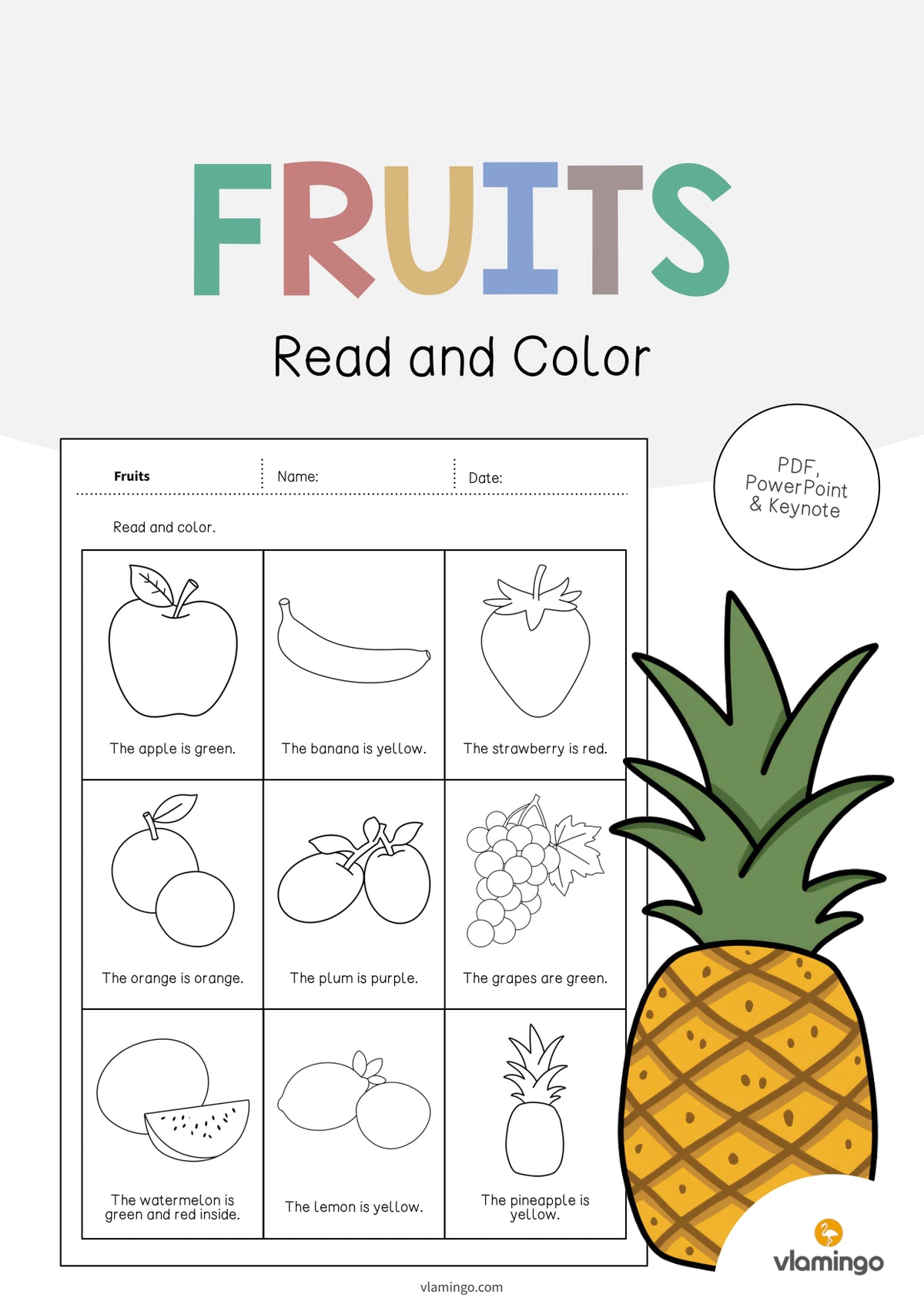 de englisch fruits read and color 2 001