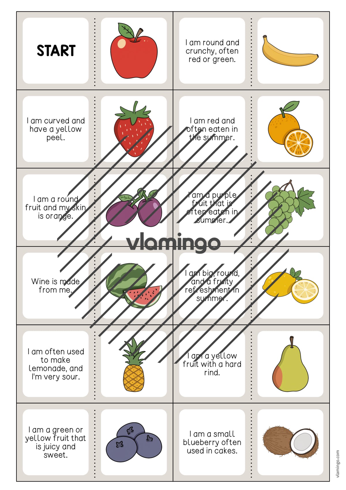 de englisch fruits reading domino 003