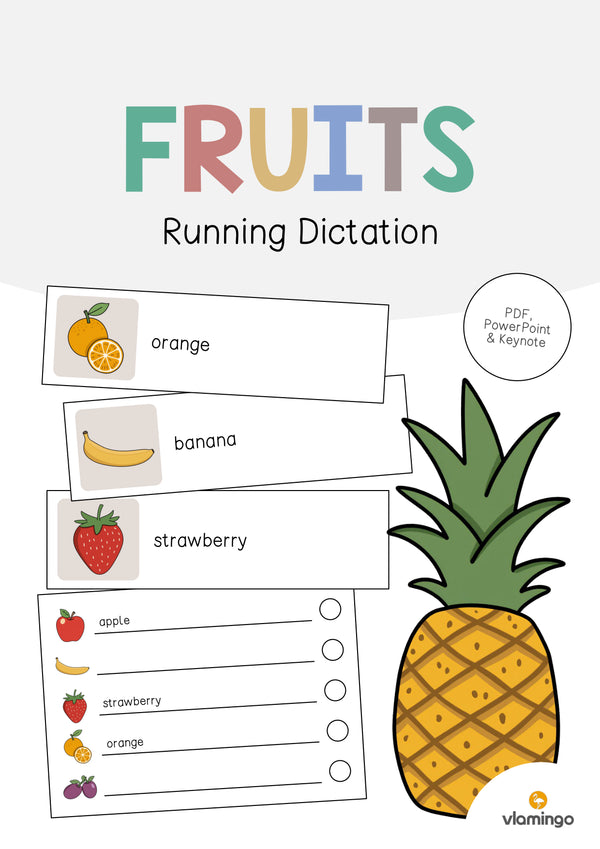 de englisch fruits running dictation 001