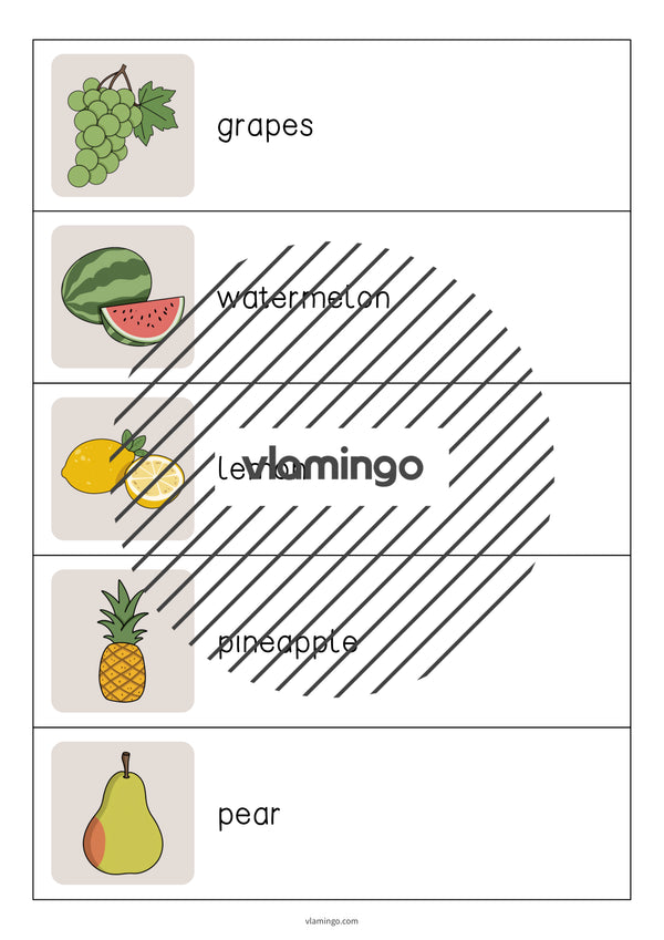 de englisch fruits running dictation 004