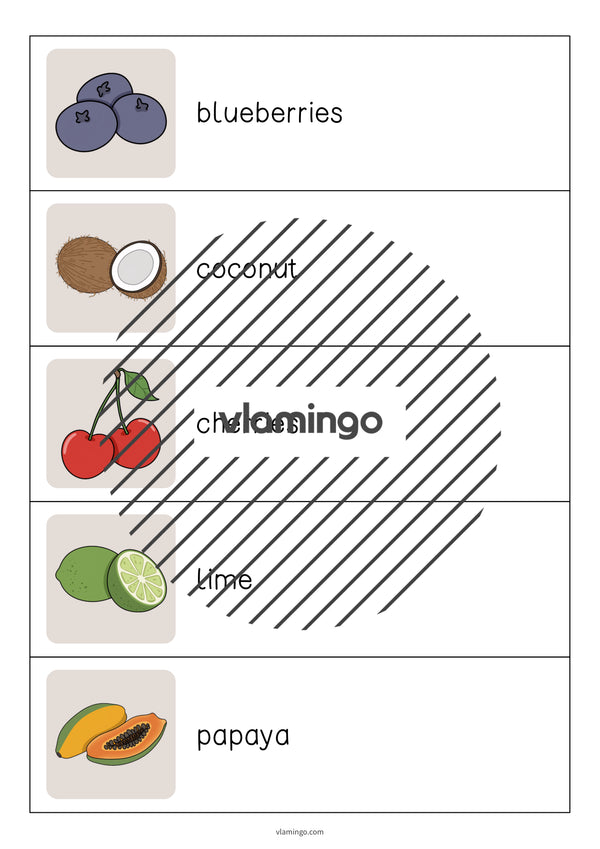 de englisch fruits running dictation 005