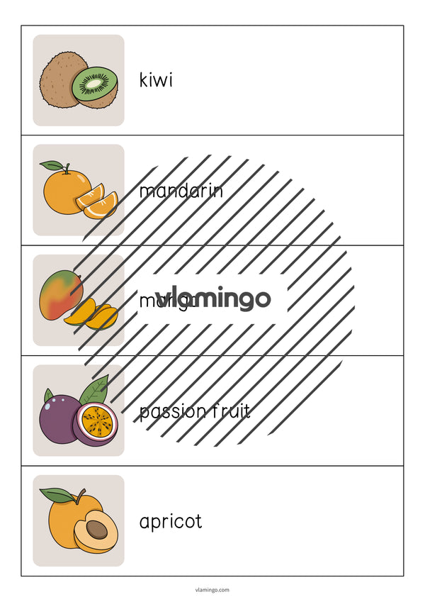 de englisch fruits running dictation 007