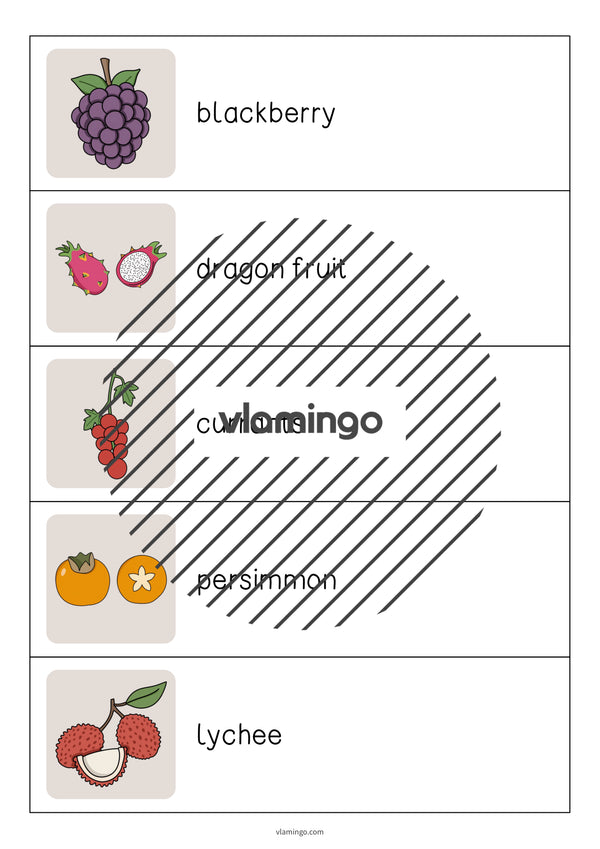 de englisch fruits running dictation 008