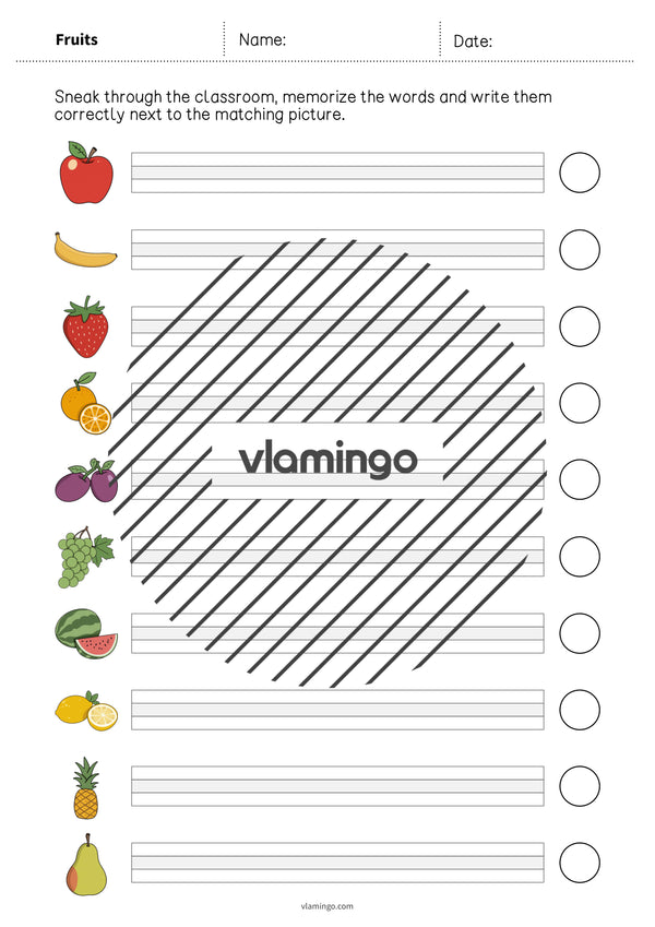 de englisch fruits running dictation 011