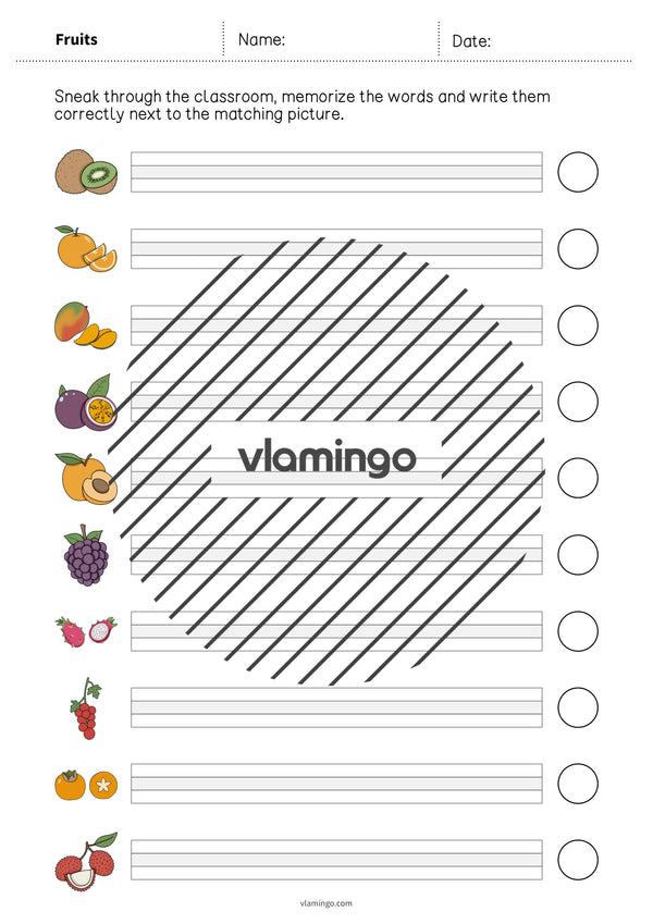 de englisch fruits running dictation 013