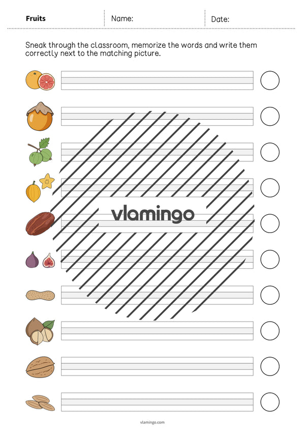 de englisch fruits running dictation 014