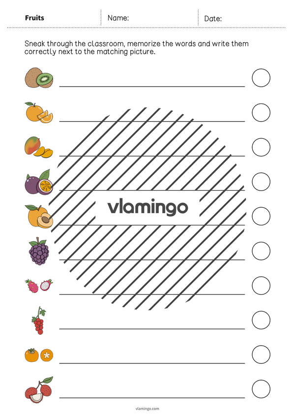 de englisch fruits running dictation 017