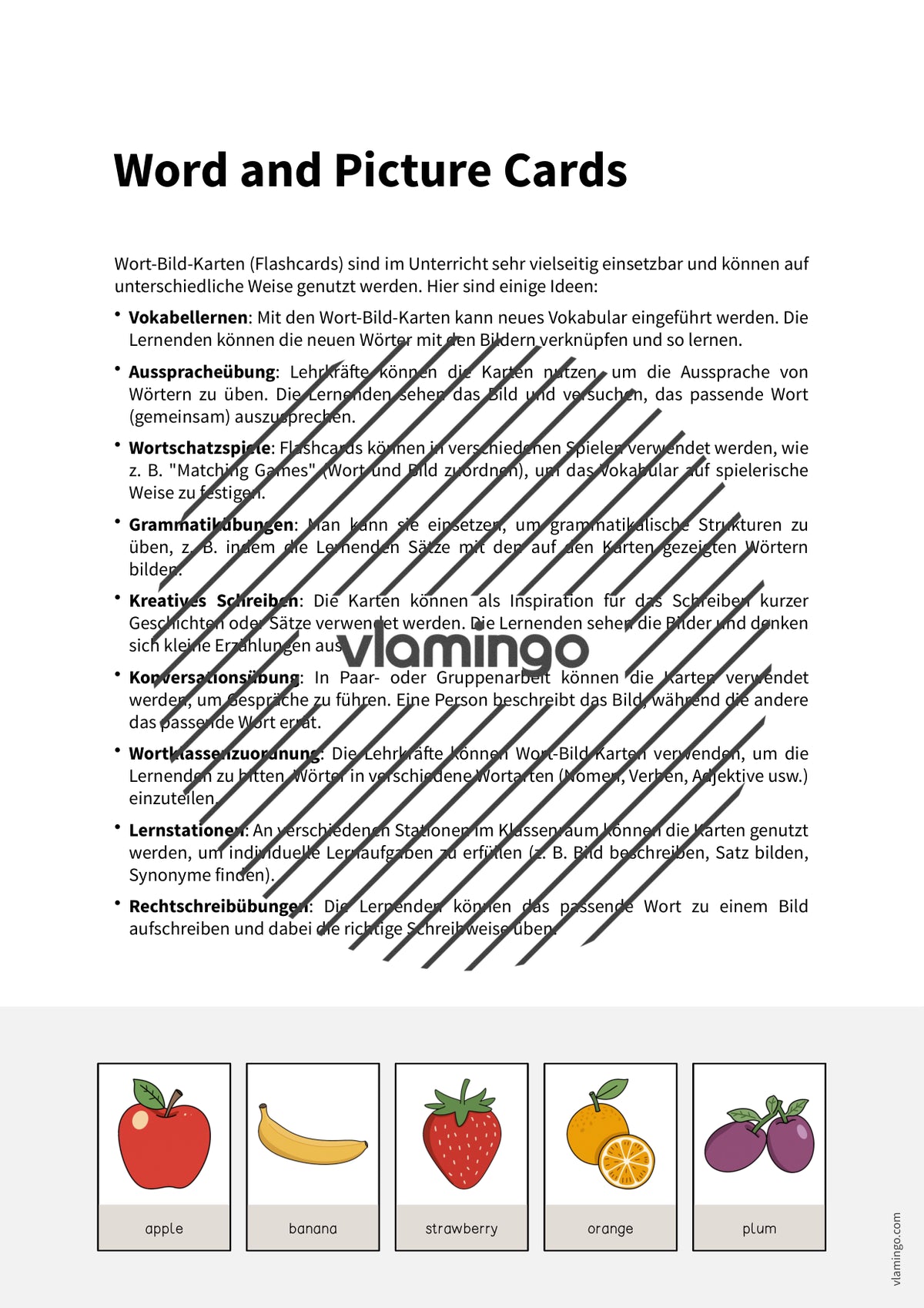 de englisch fruits word and picture cards 002