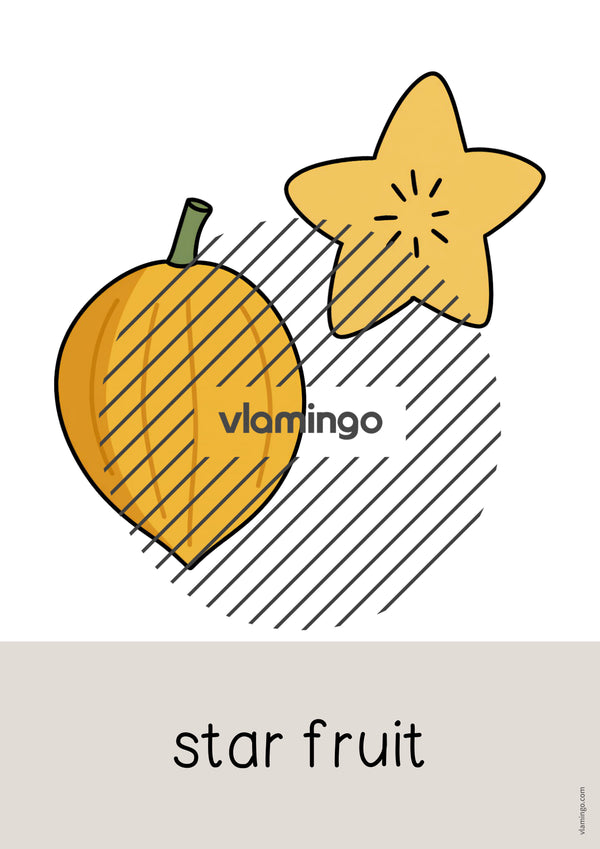 de englisch fruits word and picture cards 036