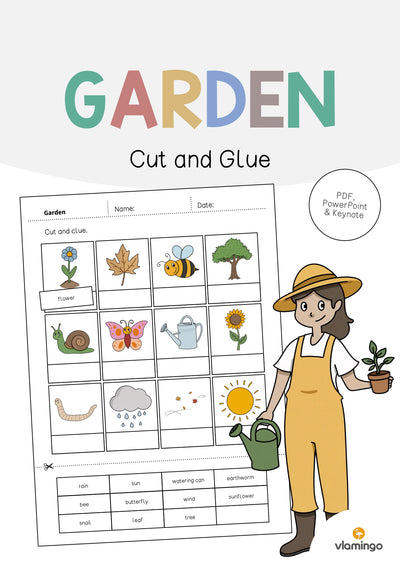 Garden / Garten: Cut and Glue (Englisch)