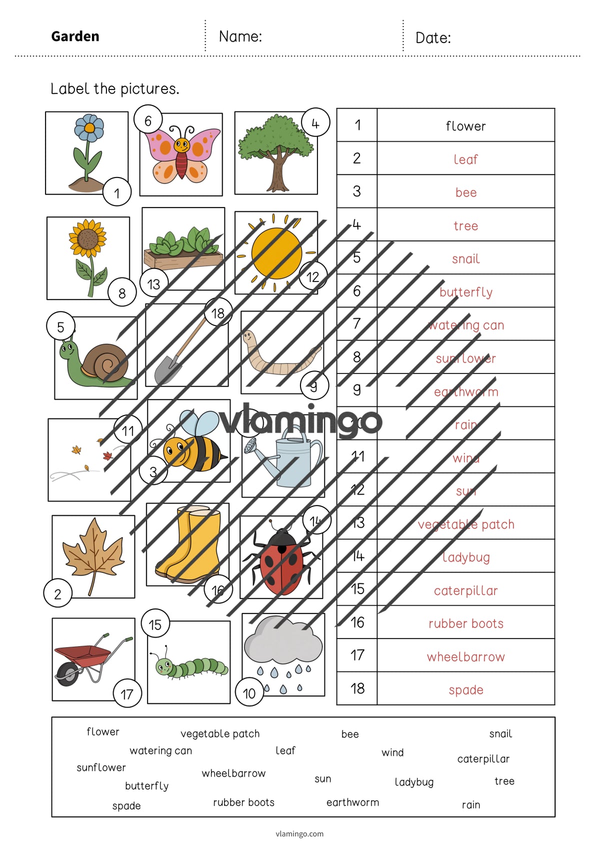 de englisch garden vocabulary worksheet 2 008