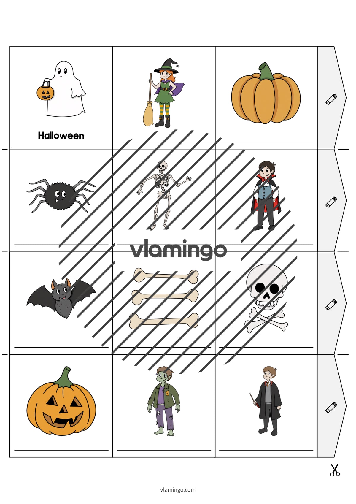 de englisch halloween accordion fold 017