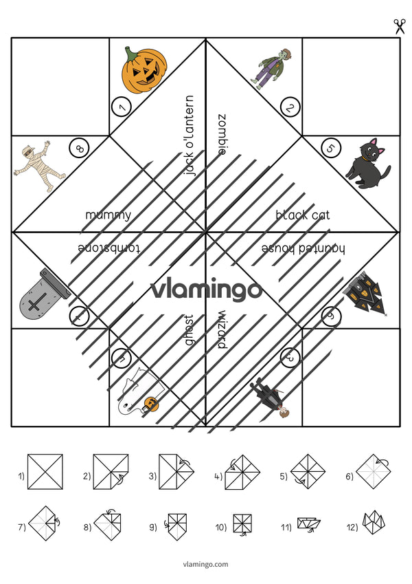 de englisch halloween cootie catcher 006