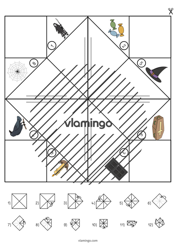 de englisch halloween cootie catcher 011