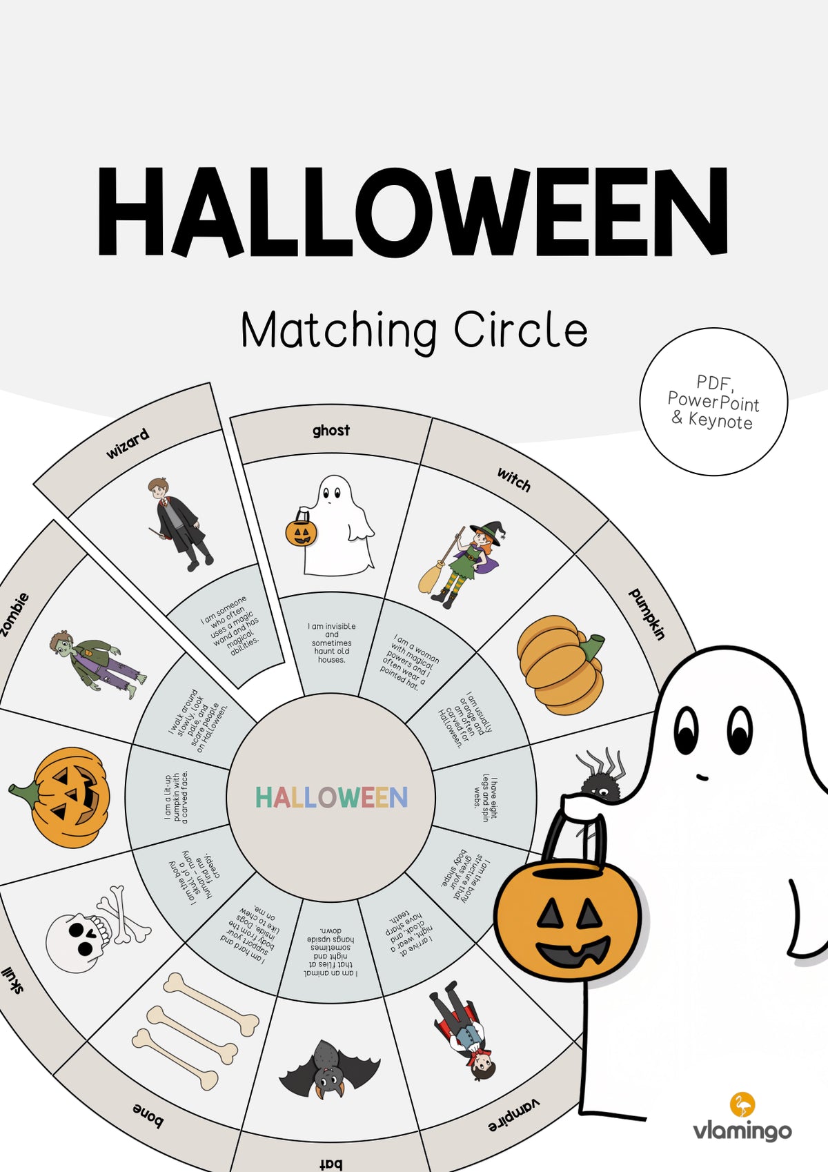 de englisch halloween matching circle 001