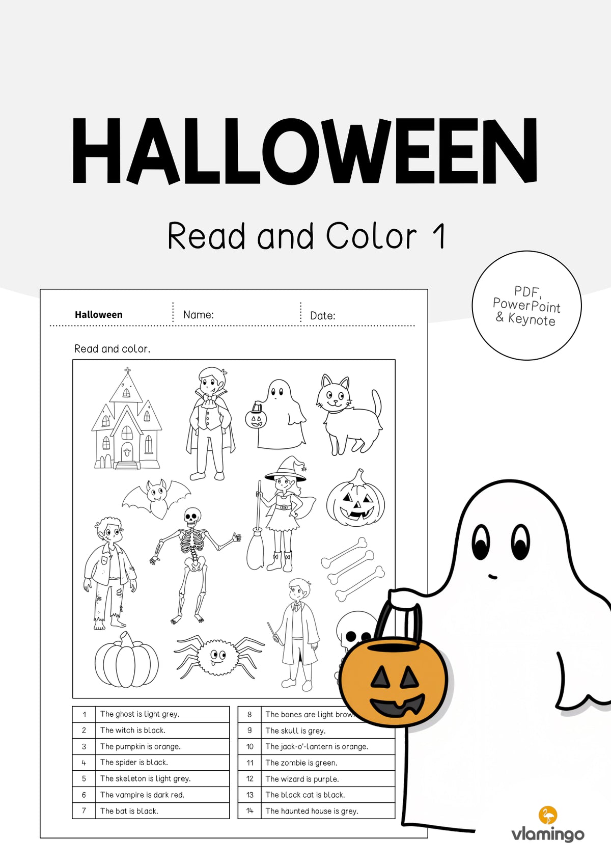 de englisch halloween read and color 1 001