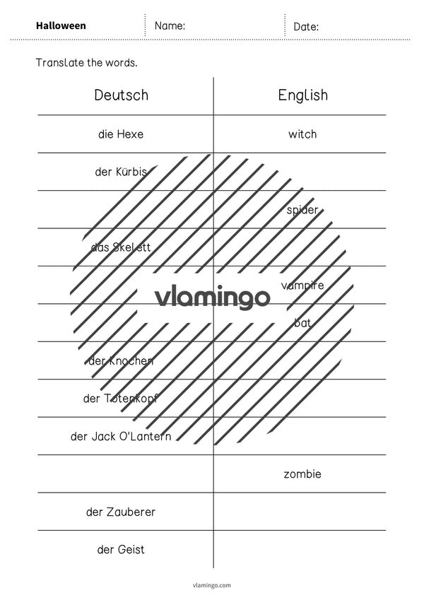 de englisch halloween vocabulary mini test 003
