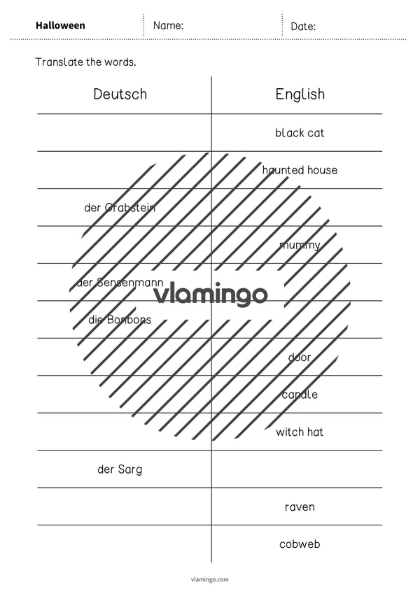 de englisch halloween vocabulary mini test 004