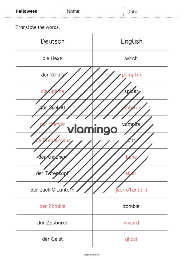 de englisch halloween vocabulary mini test 006