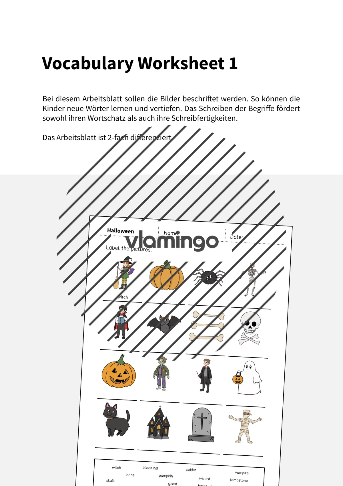 de englisch halloween vocabulary worksheet 1 002