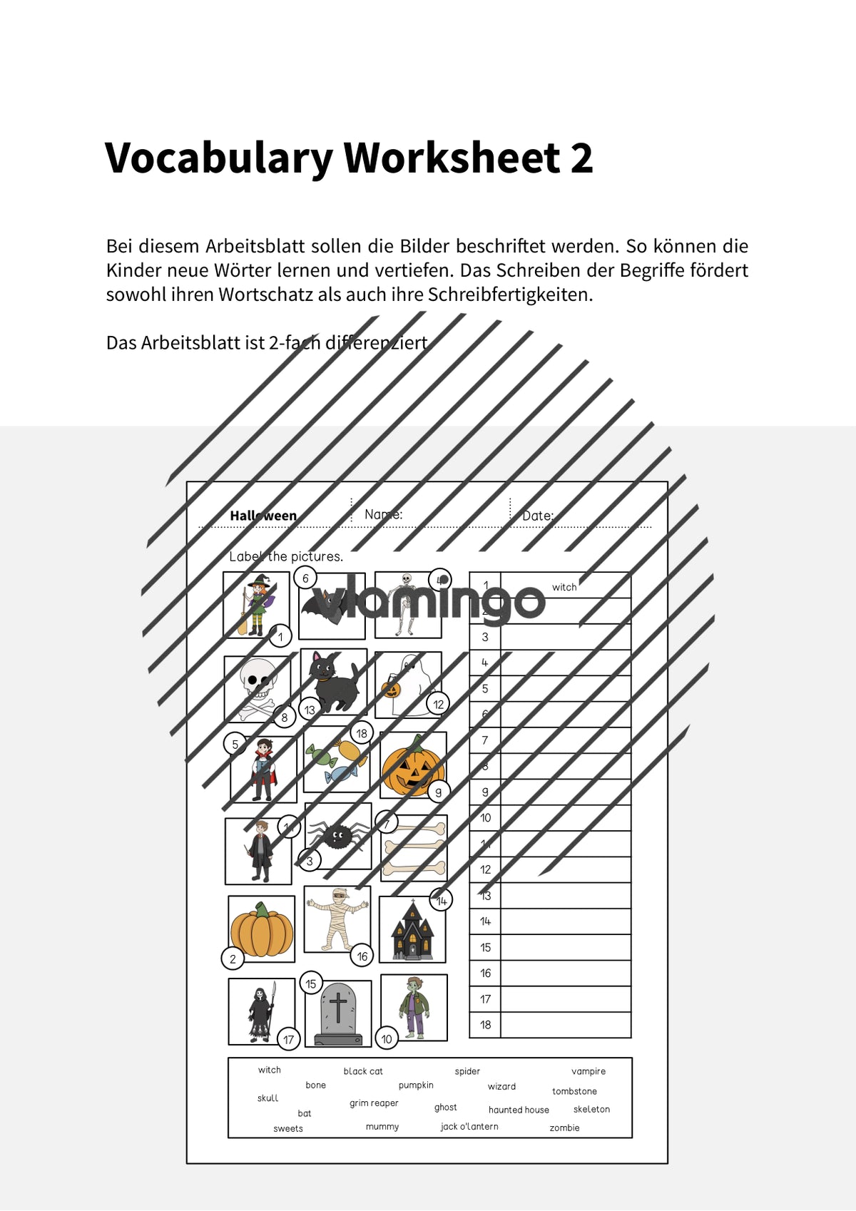 de englisch halloween vocabulary worksheet 2 002