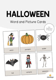 de englisch halloween word and picture cards 001