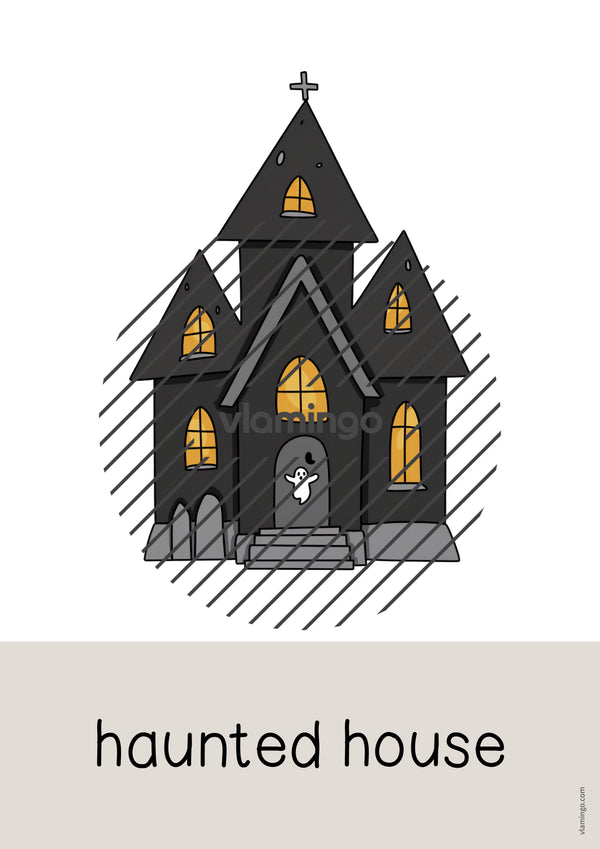 de englisch halloween word and picture cards 016