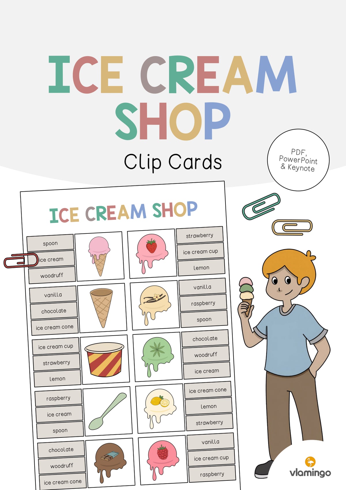 de englisch ice cream shop clip cards 001