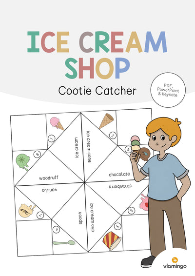 Ice Cream Shop / Eisdiele: Cootie Catcher (Englisch)